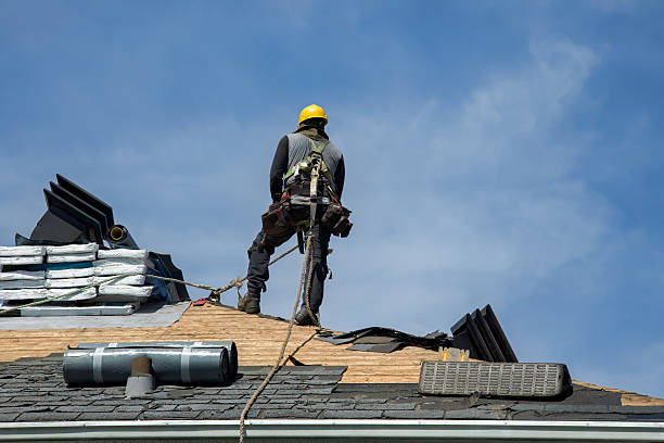 Professional Gutter Installation technician working in Portsmouth, RI